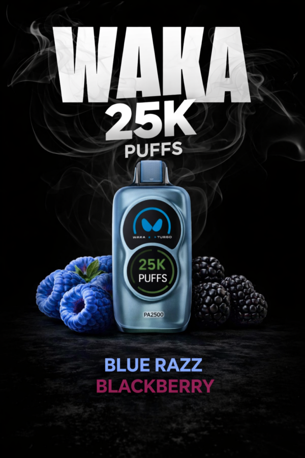 WAKA – Blue Razz Blackberry – 25000 Puffs