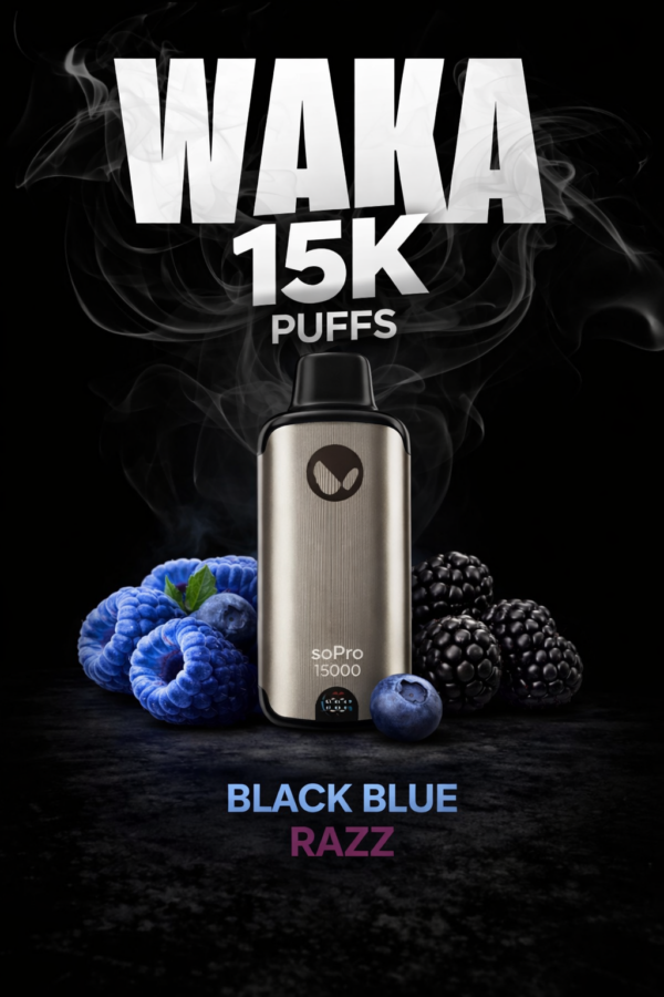 WAKA – Black Blue Razz – 15000 Puffs